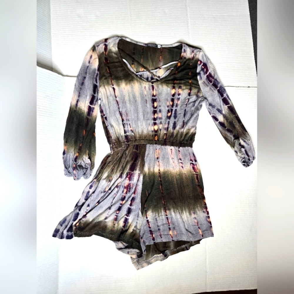 Earthbound Tie-Dye Print Romper